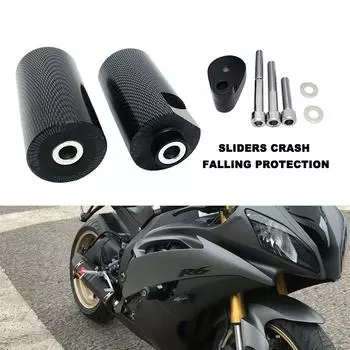 Подходит для Yamaha YZFR6 Защита двигателя YZF-R6 YZF R6 2008 2009 2010 2011 2012 2013 2014 Ползунки рамы при падении чёрный