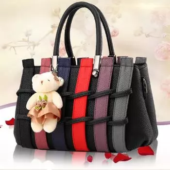 Подходящая по цвету сумка через плечо из ротанга, модная женская сумка, повседневная сумка на молнии 27x12x17cm серый