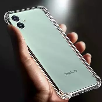 Подходящие чехлы M04, утолщенная подушка безопасности, противоударный прозрачный мягкий чехол для телефона TPU для Samsung Galaxy M04, прозрачная задняя крышка M 04 for samsung M04 прозрачный