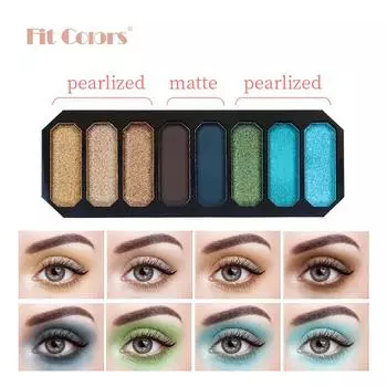 Подходящие цвета Рождество 8-цветная клавиатура для теней для век диск матовый жемчужный свет легкий цвет тени для век живопись 01