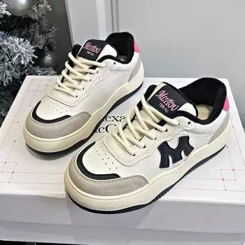 Подходящие по цвету белые туфли, женские осенне-зимние новые кроссовки на платформе, повседневная обувь специального дизайна, спортивная обувь 35