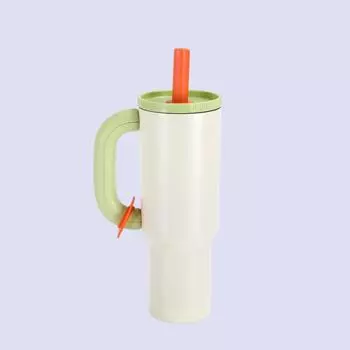 Подходящий по цвету дофаминовый термос из нержавеющей стали 304, большой вместимости, для улицы Green White