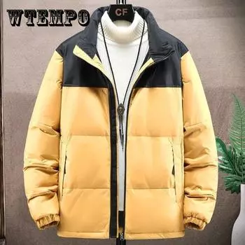 Подходящий по цвету пуховик, мужская зимняя толстая теплая куртка, белое пуховое пальто с подкладкой North Pace 3XL синий