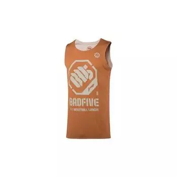 Подкладка Badfive Basketball Series Свободный игровой трикотаж Мужские топы Янтарно-коричневые AAYQ007-7 XXL