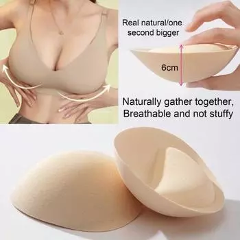 Подкладка для бюстгальтера Ультра толстая, хорошо пропускающая воздух вставка для бюстгальтера Треугольная губка Push Up Подкладка для бюстгальтера 4cm чёрный