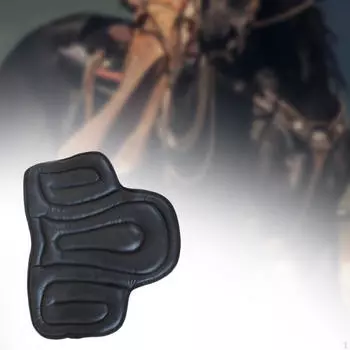 Подкладка для седла для верховой езды, аксессуар из искусственной кожи, мягкая, толстая, многоцелевая, амортизирующая, нескользящая чёрный