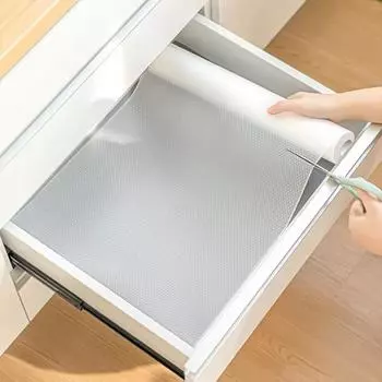 Подкладка для шкафа Неклеящаяся Нескользящая Легко чистящаяся Подкладка для кухонных полок Безопасна для пищевых продуктов