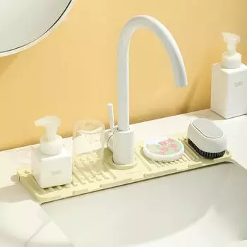 Подкладка для слива кухонный кран коврик для водостока брызгозащищенный нескользящий силиконовый дренажный бассейн коврик для хранения кухонные принадлежности зелёный