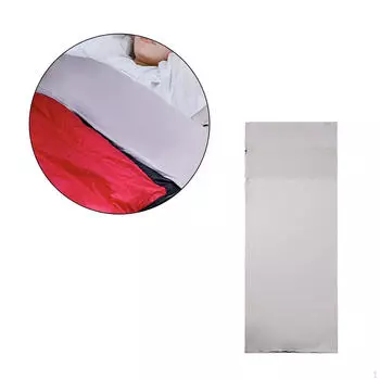 Подкладка для спального мешка Одеяло для кемпинга Портативный спальный мешок Молочный Шелковый Дорожный Простыня Одинарный серый