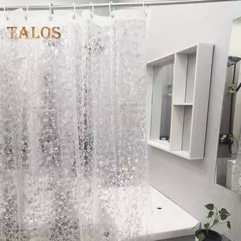 Подкладка для занавески для душа из ЭВА, 3D-текстурный дизайн, без запаха, с нержавеющими втулками, простая установка, занавеска для душа, подкладка для ванной комнаты 180x180cm