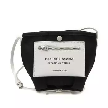 подкладка логотип карман мини сумка через плечо сумка через плечо 611967 черный [Beautiful People]