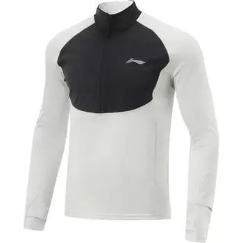 Подкладка Спортивный Минималистичный Повседневный Удобный Универсальный Футболка с Длинным Рукавом Мужской Топ Светло-Серый Черный ATLV063-1 M