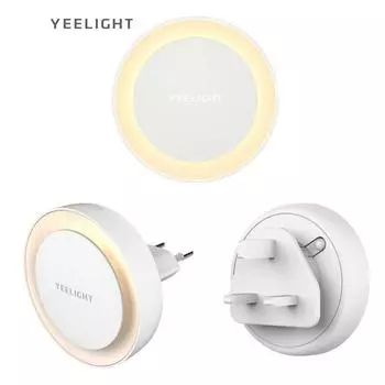 Подключаемый модуль Xiaomi Yeelight, датчик освещенности, светодиодный ночник, ультра-низкое энергопотребление, мини-коридор для спальни, светильники EU Plug белый