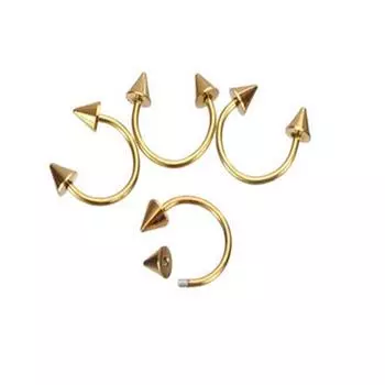 Подкова Золотое кольцо для пирсинга носа, перегородка для губы, поддельное кольцо для носа, 1 шт., черное, многоцветное, серебряное, ювелирное изделие для пирсинга, ювелирное изделие из нержавеющей стали в форме буквы U, уникальное серебряный