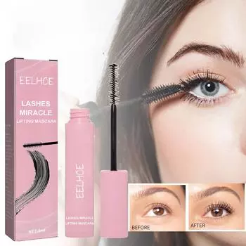 Подкручивающая тушь, черные и блестящие ресницы, естественная завивка, густая и длинная тушь без размазывания 5ml