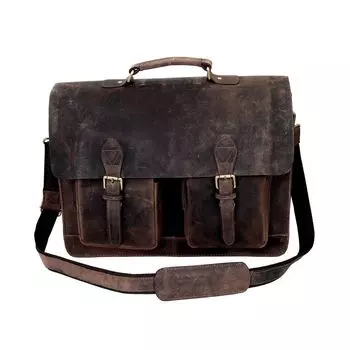 Подлинная Buffalo Vintage Hunter Кожаная мужская сумка-мессенджер для ноутбука Сумка на плечо Офисная сумка-портфель Сумка для колледжа 18 x 13 x 5 in коричневый