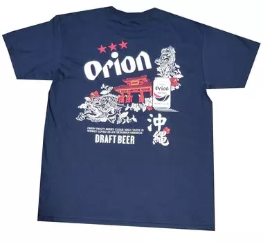 Подлинная футболка Shureimon и Dragon Navy Goods [Orion Beer] S~LL (XL)