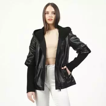 Подлинная, натуральная кожа женщина, женское пальто