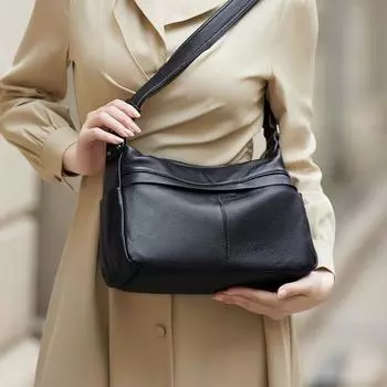 Подлинная натуральная кожаная сумка через плечо для женщин, сумка-мессенджер из натуральной кожи, легкие сумки, новые