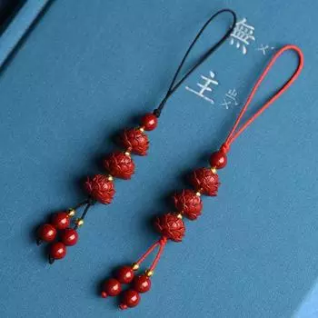 Подлинная подвеска Cinnabar Lotus для телефонов, ключей и автомобилей - унисекс парные украшения и талисман для мира в подарок 1 lotus flower чёрный