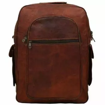 Подлинная школьная сумка, рюкзак-мессенджер из козьей кожи высшего качества, рюкзак 12 x 16 in коричневый