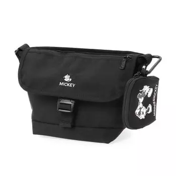 Подлинная сумка-мессенджер MP1603FZPMIC24 нейлоновая сумка-мессенджер с клапаном на молнии и карманом 24 Mickey Black [Manhattan Portage] [официальный] /