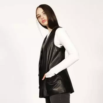 Подлинная женщина из натуральной кожи, женский тренч