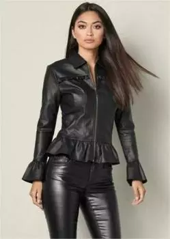 Подлинная женская стильная мягкая черная овчина, повседневная рубашка ручной работы для вечеринок, кожа S чёрный