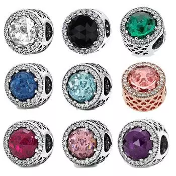 Подлинное серебро 925 пробы с черными ограненными бусинами из опала и фианитом, модные браслеты 3 мм, модные серебряные украшения