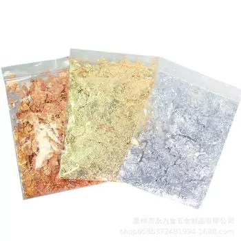 Подлинное сусальное золото Schabin Flakes 2g 24K Декоративные шоколадные формы Посуда для декора Инструменты для украшения тортов