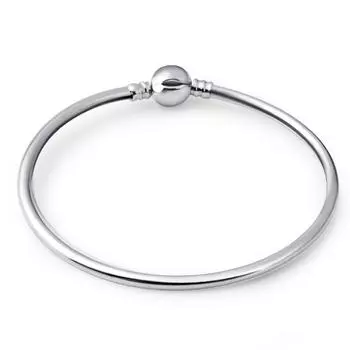 Подлинные оригинальные браслеты из стерлингового серебра 925 пробы, браслет-цепочка в виде змеи, совместимый с бусинами-шармами, ювелирные изделия своими руками 17-22 мм