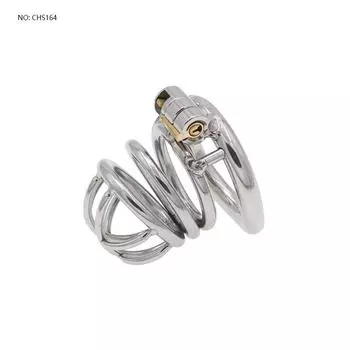 Подлинные товары 304 нержавеющая сталь целомудрие замок с пенисом клетка целомудрие очиститель мужской подглядывающий сексуальные игрушки для взрослых Small Size Snap Ring