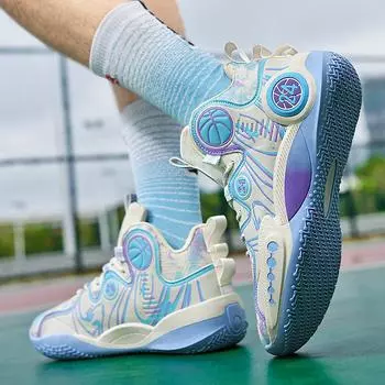 Подлинные товары Баскетбольные кроссовки Kobe Летние сетчатые прозрачные подростковые новые спортивные кроссовки 35