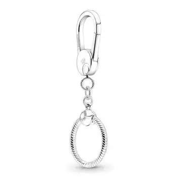 Подлинный 925 пробы стерлингового серебра Moments средний держатель для ключей для сумки шарм бусины подходят для женщин браслет и ожерелье ювелирные изделия