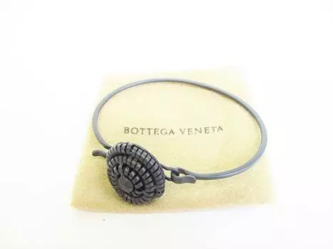 Подлинный браслет BOTTEGA BENETA из стерлингового серебра Ag925 черного цвета #8533 восстановленный