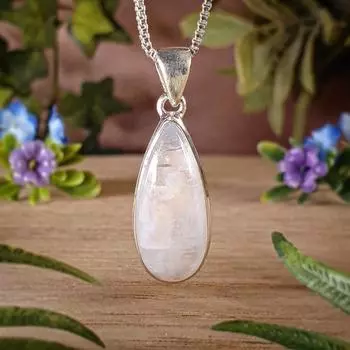 Подлинный чешский лунный камень, необработанный драгоценный камень, стерлинговое серебро 925 пробы, кулон ручной работы, эффектный женский кулон, подарок для нее. белый