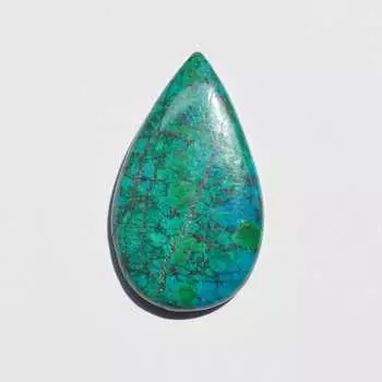 Подлинный кабошон хризоколлы - 29 карат, натуральный драгоценный камень, ювелирные изделия ручной работы, размер - 34x20x4 мм 34x20x4 mm разноцветный