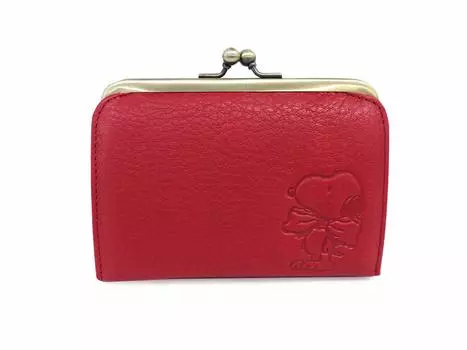 Подлинный кошелек Garcon Coin Bifold [Peanuts] Кошелек, женский, кожаный, кошелек, [73270] (красный)