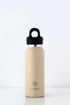 Подлинный японский импортный продукт REVOMAX газированная бутылка с вакуумной изоляцией 12 унций 355 мл сохраняет тепло в течение 18 часов и холод в течение 36 часов, (Песочно-бежевый, тонкий)