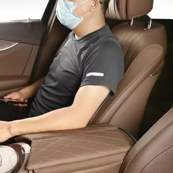 Подлокотник автомобильной консоли, защитная накладка на подлокотник из кожи с защитой от царапин для Mercedes Benz W213 E Class 2017-2024 CLS 2018-2024 чёрный