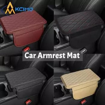 Подлокотник автомобиля из искусственной кожи, 1 шт., защитная подушка для подлокотника центральной консоли с карманами для хранения, чехол для ящика для хранения подлокотников