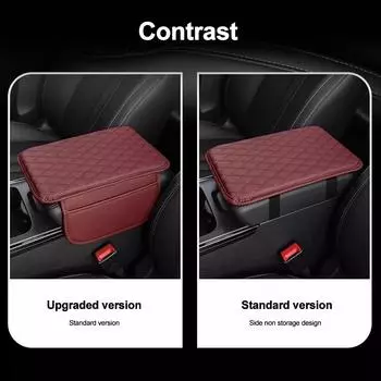 Подлокотник автомобиля из искусственной кожи, защитная подушка для центральной консоли с карманами для хранения, чехол для ящика для хранения подлокотников чёрный