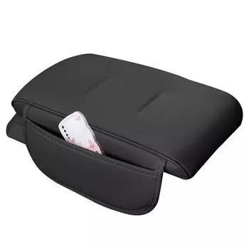 Подлокотник автомобиля Подушка центральной консоли Искусственная кожа Подушка с пеной памяти Водонепроницаемый Подлокотник с боковым отделением для хранения