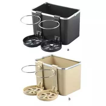 Подлокотник автомобиля Ящик для хранения Складной держатель для воды Кошелек Внутренний Хаки хаки