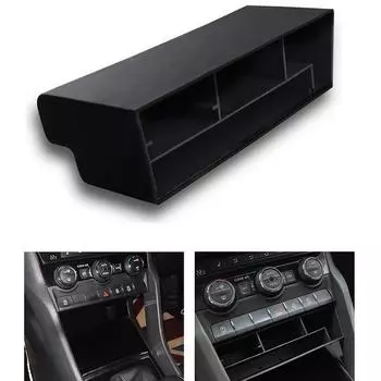 Подлокотник автомобиля Ящик для хранения стакана воды Центральный бардачок пассажирского сиденья для Skoda Kodiaq GT 2017-2019 чёрный