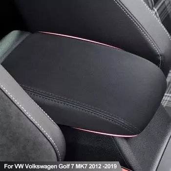 Подлокотник для автомобиля, центральная консоль, крышка подлокотника, автомобильные аксессуары, чехол из искусственной кожи для VW Volkswagen Golf 7 MK7 2012 -2019