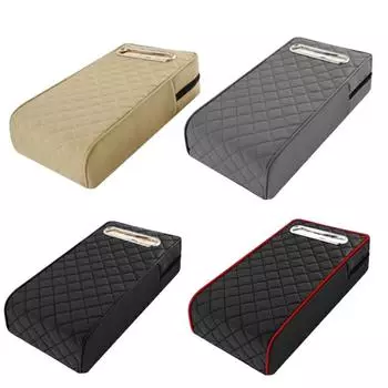 Подлокотник для автомобиля Подушка для центральной консоли Подлокотник с держателем для салфеток 2 в 1 Подлокотник Поднимающие накладки Аксессуары для салона автомобиля чёрный