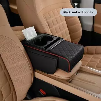 Подлокотник для автомобиля, подушка из искусственной кожи, утолщенный чехол для центральной консоли, подлокотник, универсальная подкладка для автомобильного подлокотника, ящик для хранения