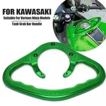 Подлокотник для бака мотоцикла Z800 Z1000 ZX6R, поручни для пассажира, ручка безопасности, подлокотник из алюминиевого сплава, обработанный на станке с ЧПУ, для комфорта и безопасности синий