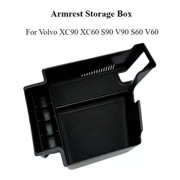 Подлокотник для центральной консоли автомобиля, держатель для ящика для хранения вещей Volvo XC90 XC60 S90 V90 S60 V60, органайзер, контейнер, аксессуары